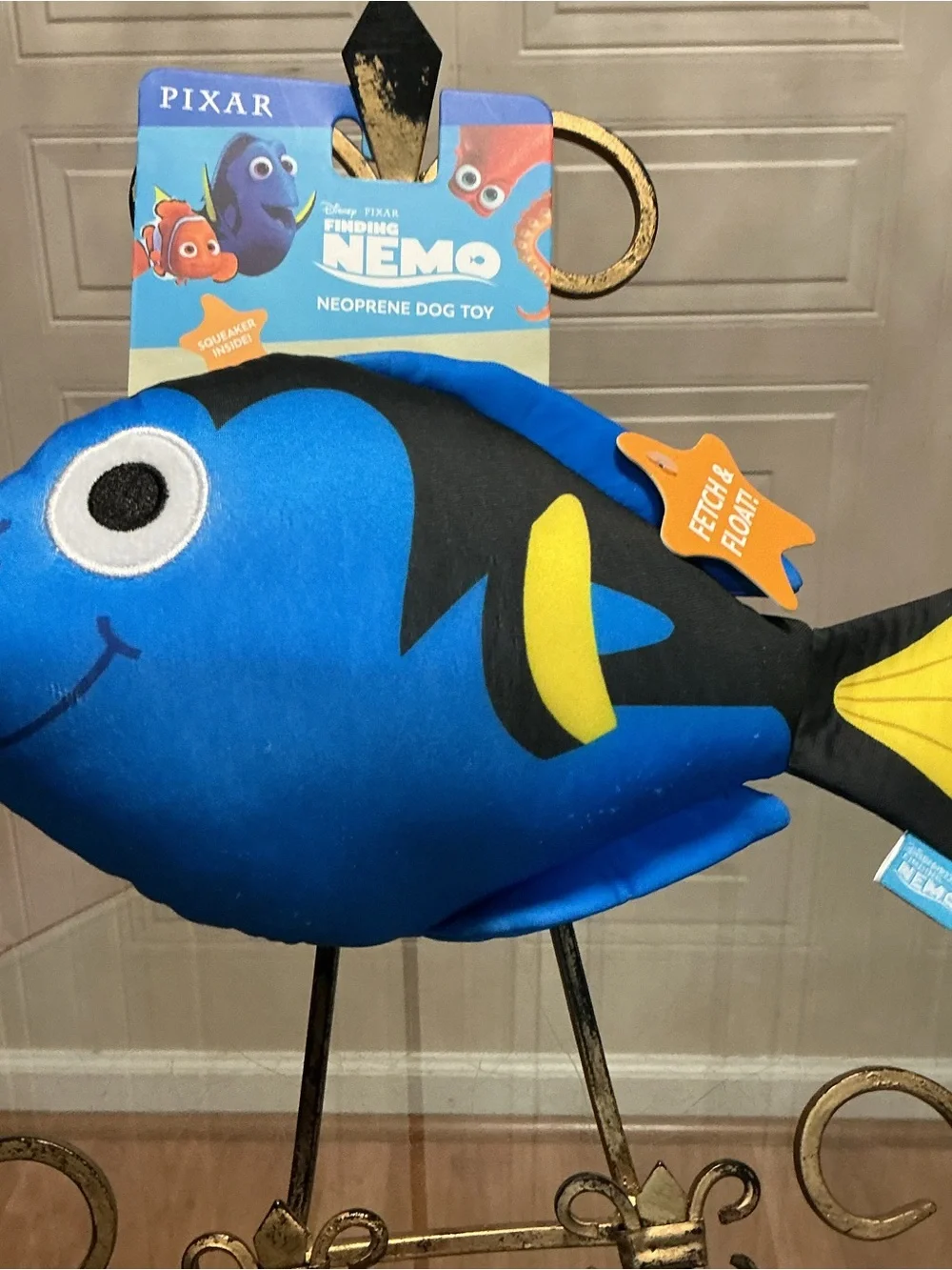 DISNEY PIXAR FINDING NEMO FILM CUDDLY SOFT  11” DOG TOY CLINKER & SQUEAKER